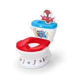 Bright Starts Marvel Spidey and his Amazing Friends My Size Potty 2-in-1 System, Unisex Toddler Potty Chair with Flushing & Cheering Sounds