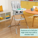 Bright Starts Disney Baby Winnie the Pooh Classic Pals Compact Folding High Chair - Grey