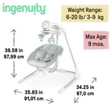 Ingenuity InLighten Soothing Swing - Van the Elephant