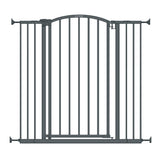 Extra Tall Decor Safety Gate, Openings 28-38.25" Wide, 26" Tall - Gray