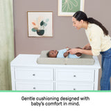 Ingenuity CozyClean Changing Pad, Wipeable Vinyl Surface, Removable Machine-Washable Cover, Fits Most Changing Tables - Taupe