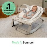 Ingenuity Keep Cozy 3-in-1 Vibrating Infant & Toddler Baby Bouncer and Rocker Chair, Green