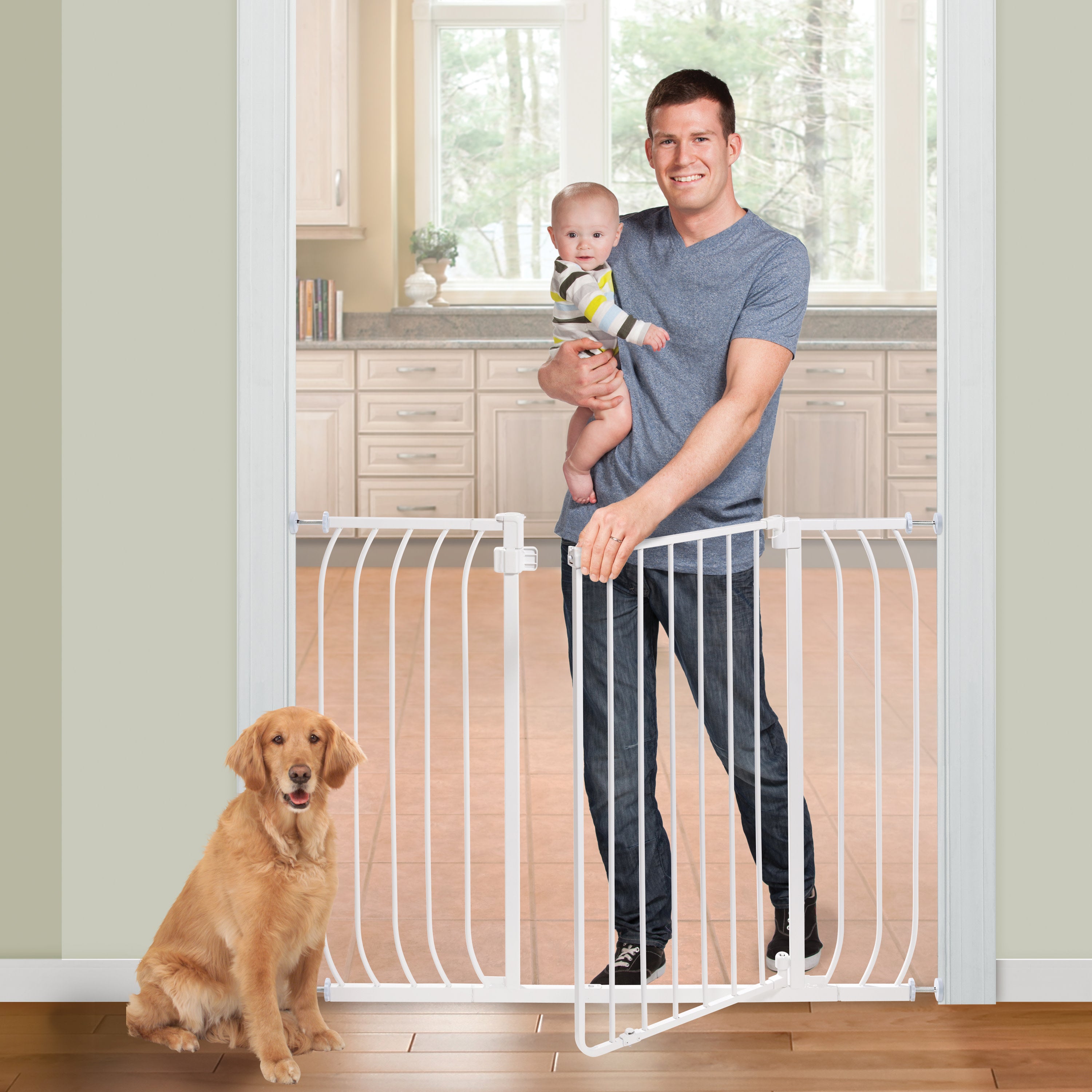 summer infant deco extra tall gate Multi-Use Extra Tall Walk-Thru Pet and Baby Gate, Openings 29"-48" Wide, 36" Tall