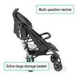 Ingenuity 3Dlite Jewel Convenience Stroller  Lightweight Folding Stroller with Car Seat Compatibility & Extra-Large Canopy - Grey