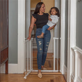 Everywhere Extra Wide Walk-Thru Pet and Baby Gate, Openings 28.75"-39.75" Wide - White