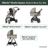 Ingenuity 3DSuite DualDock Carry Cot  Portable Baby Bassinet for Overnight Sleep (with Stand Only) & Stroller Carry Cot - Cashew
