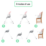 Ingenuity Trio Foldaway 6-in-1 Baby High Chair - Pink