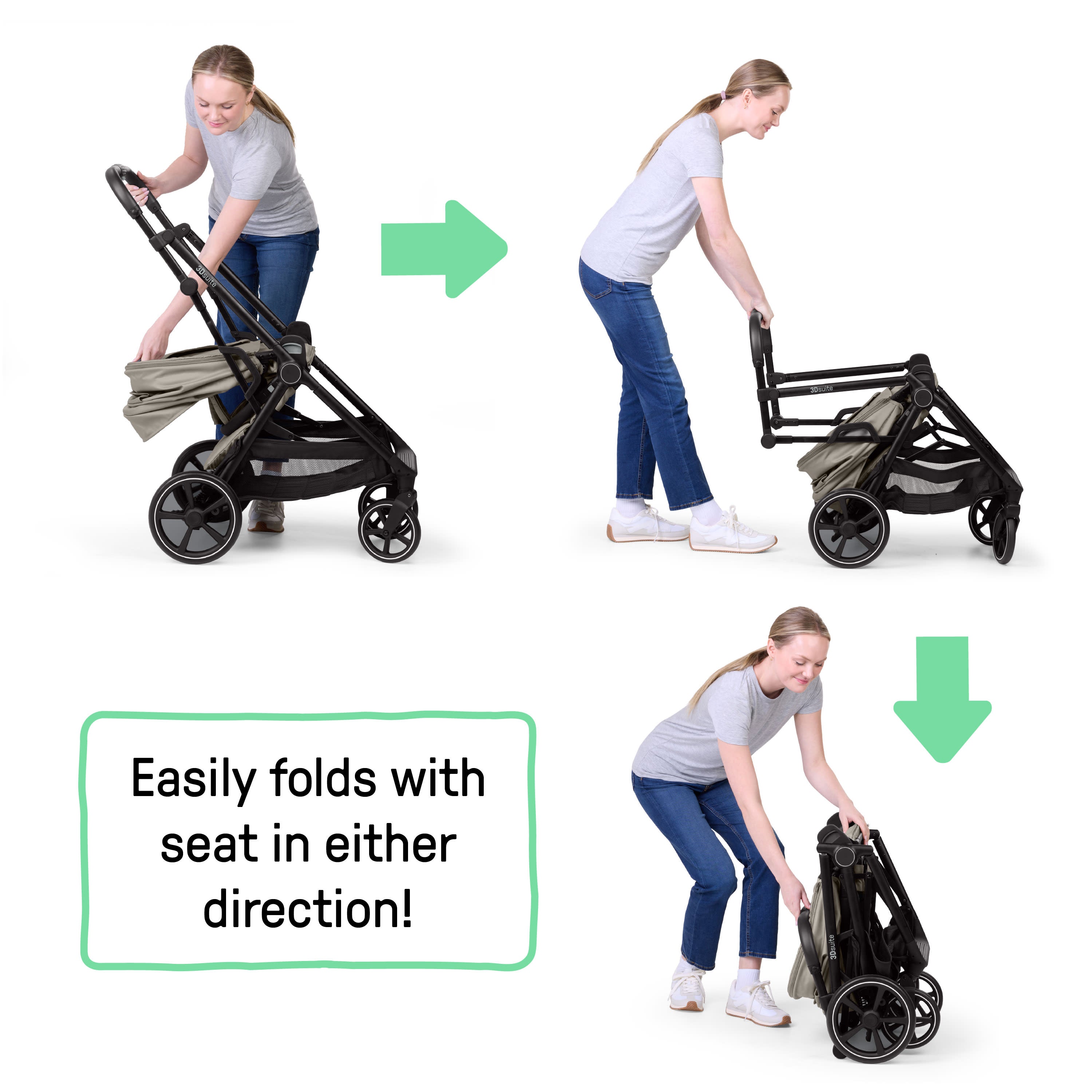 car seat that folds into stroller Ingenuity 3DSuite Modular Stroller with Reversible Seat, One-Hand Fold, Car Seat Compatible & Extra-Large Storage