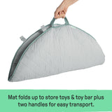 Ingenuity Cozy Spot Duvet Activity Gym with Self-Storage, Machine Washable Mat, Loamy