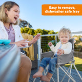 Bright Starts Pop 'N Dine Portable High Chair, Indoor/Outdoor, Grey