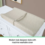 Ingenuity CozyClean Changing Pad, Wipeable Vinyl Surface, Removable Machine-Washable Cover, Fits Most Changing Tables - Taupe
