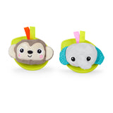 Bright Starts Adventure Safari Bus 5-Piece Gift Set, On-the-Go Baby Toys, Unisex, 0-6 Months+