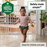 The Thruway 53W Series Pet and Baby Gate, Openings 29.5"-53" Wide, 38" Tall - White