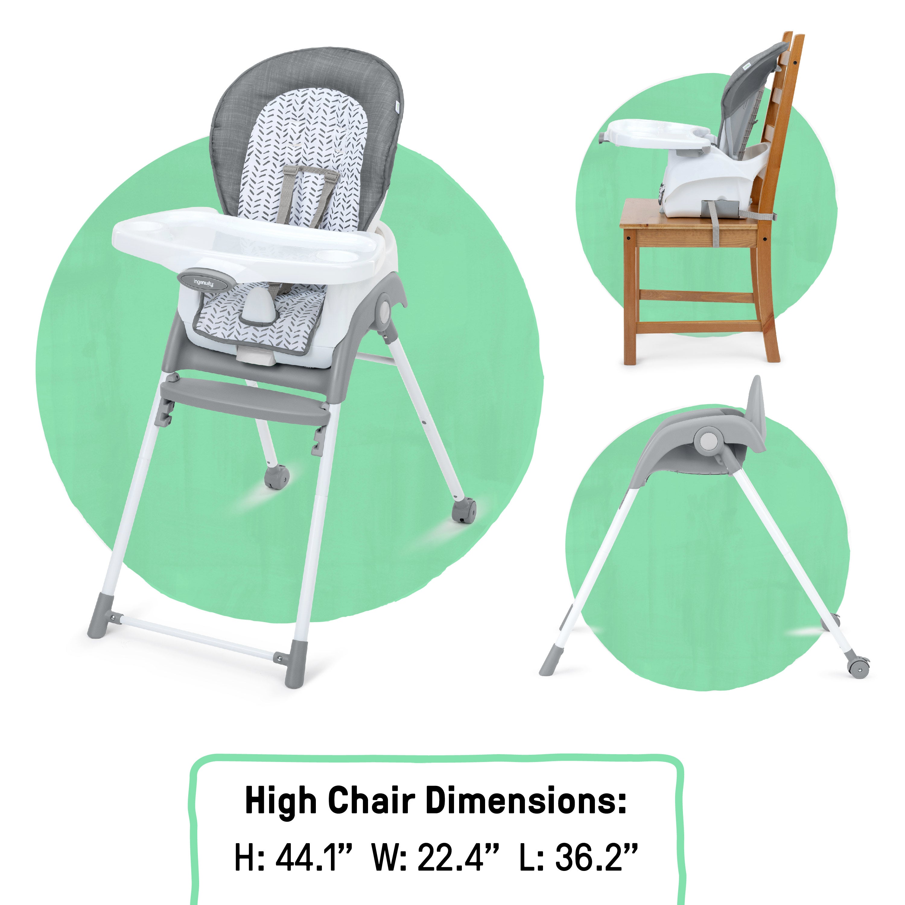 baby trend high chair 3-in-1 instructions Ingenuity Trio Foldaway 6-in-1 Baby High Chair