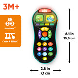 Bright Starts My First Remote Interactive Baby Toy, Light-Up Pretend TV Remote with 50+ Songs Sounds & Melodies, Unisex, 3M+