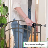 Ingenuity Decorative Extra Tall Baby Gate & Dog Gate, 28.5"-48" Wide, 36" Tall, Hardware or Pressure Mounted, Install on Top or Bottom of Stairs, Banister, or Doorway - Bronze