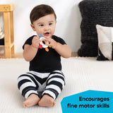 Baby Einstein Soothe & Explore Silicone & Wood Teether Baby Toy, Ages 3+ Months