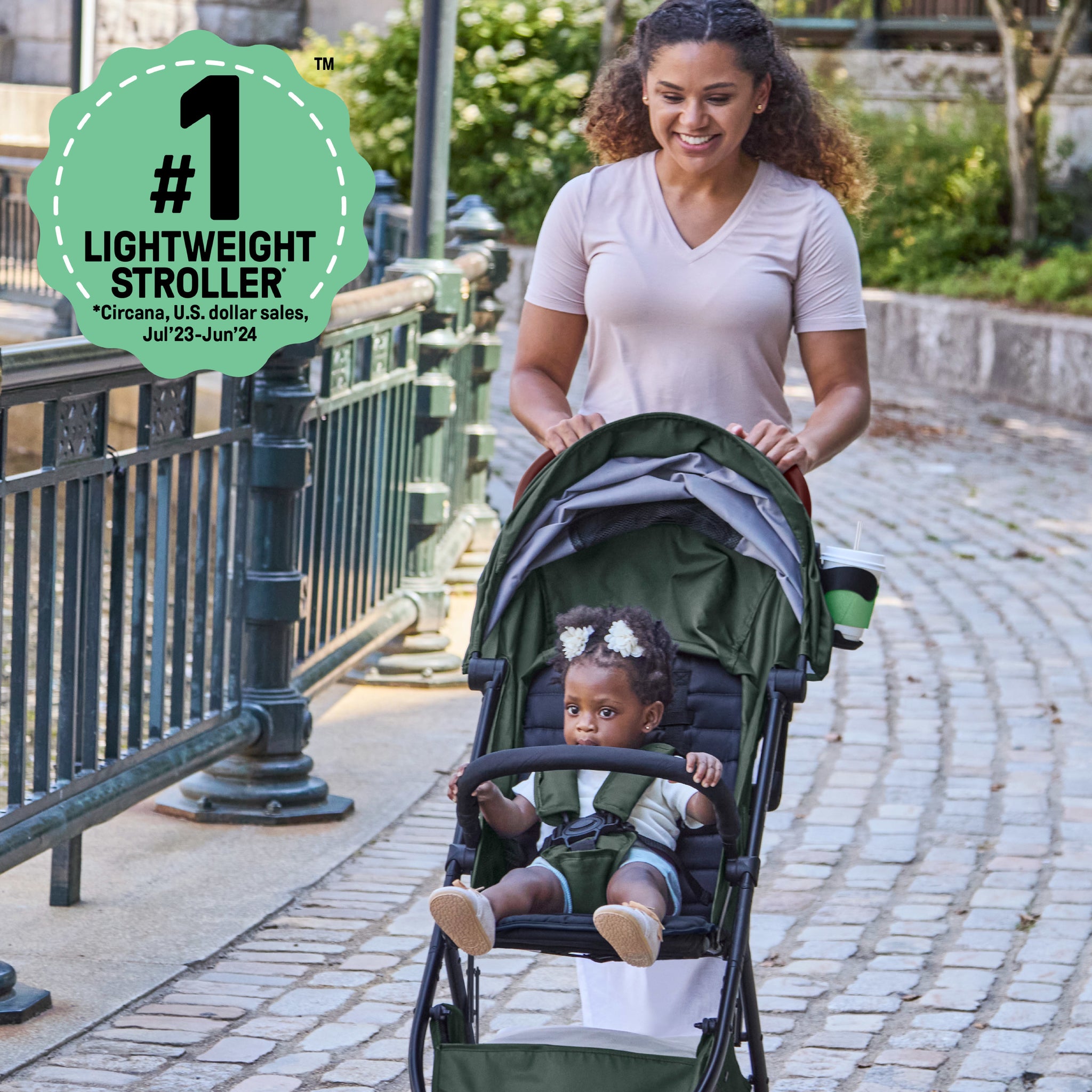 Ingenuity 3Dquickclose CS+ Compact Fold Stroller Forest Green