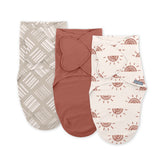 Monogram Collection Swaddle,  Size SM, 0-3 Months, 3pk - Rising Sun