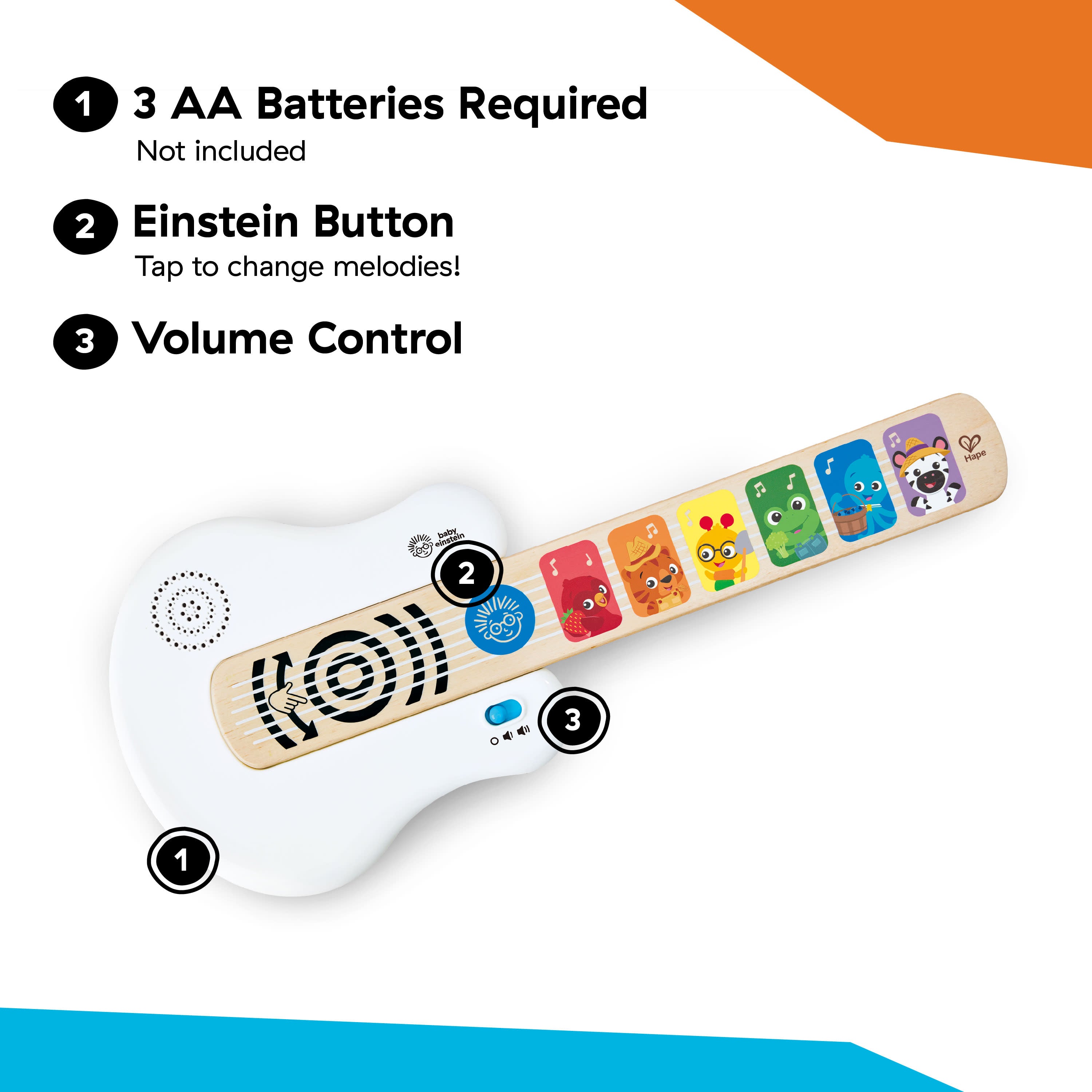 Baby Einstein + Hape Rock & Strum Magic Touch Guitar Toy, Ages 6+ Months Kids2, LLC Baby Einstein + Hape Rock & Strum Magic Touch Guitar Toy, Ages 6+ Months Kids2, LLC