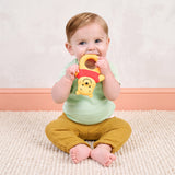 Disney Winnie the Pooh Natural Rubber Teether Toy by Bright Starts, Unisex, Ages 3 Months & Up