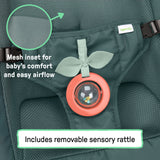 Ingenuity Stow & Go Folding Baby Bouncer Compact Portable Infant Seat with Vibration & Toy - Grey