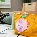 ity by Ingenuity Crinklet, Crinkle Toy for Newborn and Up, Ribbon Tags, C-link - Deni