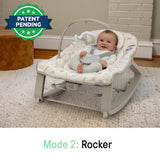 Ingenuity Keep Cozy 3-in-1 Vibrating Infant & Toddler Baby Bouncer and Rocker Chair, Green