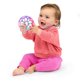 Oball Easy Grasp Classic Ball Baby Toy in Pink/Purple, 4"