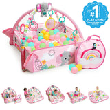 Bright Starts 5-in-1 Your Way Ball Play Baby Activity Play Gym & Ball Pit, Rainbow Tropics