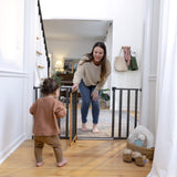 The Thruway 60XW Series Extra Wide Safety Pet and Baby Gate, 30"-60" Wide, 26" Tall  Honey Oak