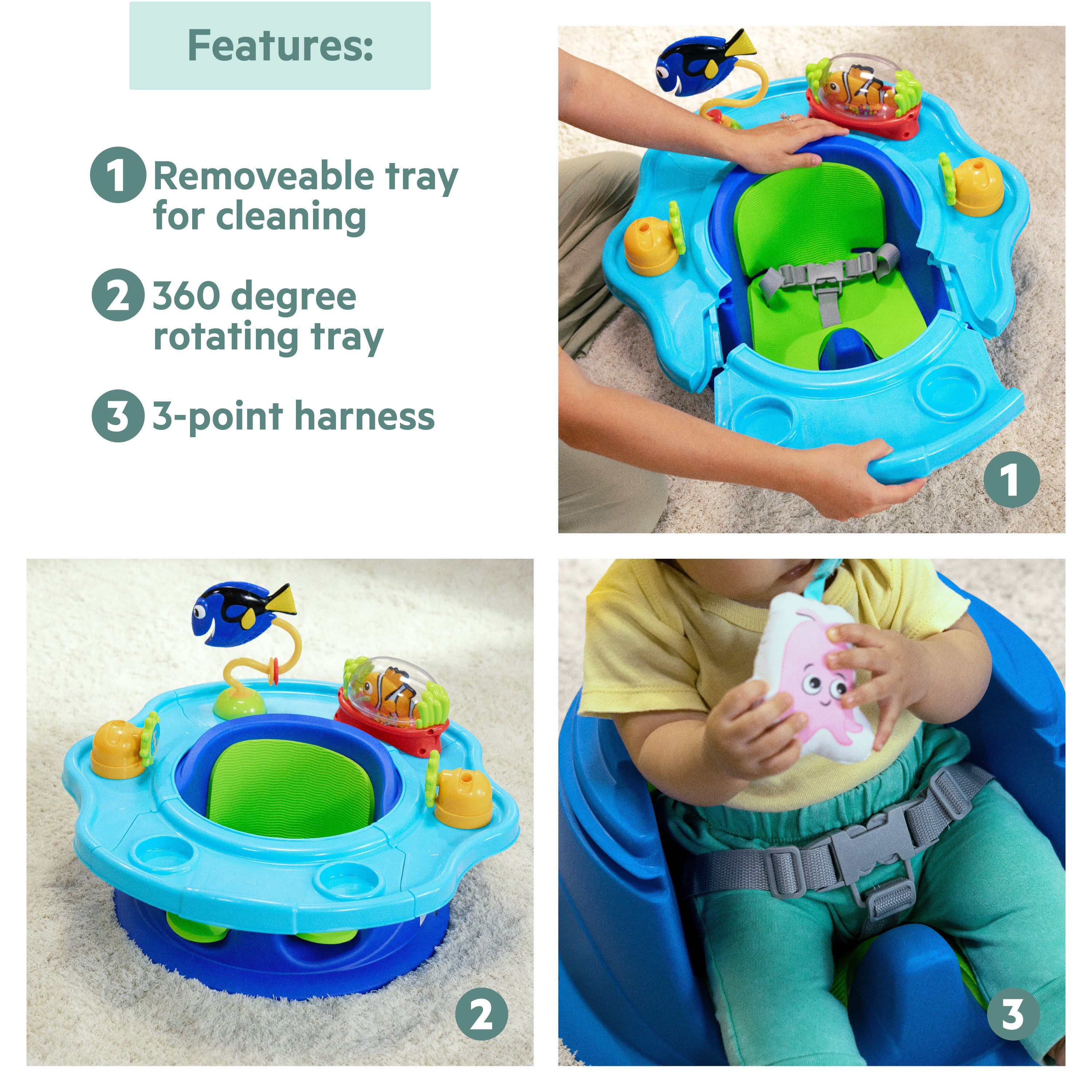 summer infant 3 in 1 Bright Starts Disney Baby Finding Nemo SuperSeat 3-in-1 Seat – Kids2, LLC