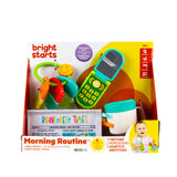 Bright Starts Morning Routine 4 Piece Gift Set, Mini-Me Baby Toys with Teether, Unisex, 3M+