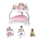 Ingenuity Spring & Sprout 2-in-1 Baby Activity Center Jumper and Table with Infant Toys - Ages 6 months +, First Forest