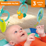 Bright Starts Tropical Treetop Baby Activity Gym & Tummy Time Mat with Toy Bar and 4 Toys