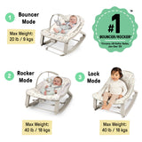 Ingenuity Keep Cozy 3-in-1 Vibrating Infant & Toddler Baby Bouncer and Rocker Chair, Green
