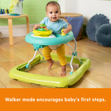 Bright Starts Wanderlights 2-in-1 Baby Walker, Blue Green