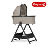 Ingenuity 3DSuite DualDock Carry Cot Stand  Folding Bassinet Stand with Storage Basket