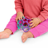 Oball Easy Grasp Classic Ball Baby Toy in Pink/Purple, 4"