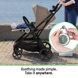 Ingenuity Serenity Glow Portable Soother, On-the-Go Baby Sound Machine with Lights & Nature Sounds