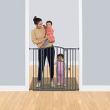 Extra Tall Decor Safety Gate, Openings 28-38.25" Wide, 26" Tall - Gray
