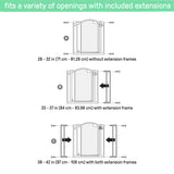 The Doorway 42W Series Pet and Baby Gate, Openings 28"- 42" Wide, 30" Tall - Espresso