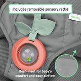Ingenuity Stow & Go Folding Baby Bouncer Compact Portable Infant Seat with Vibration & Toy - Grey