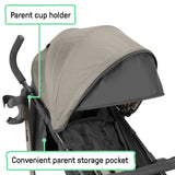 Ingenuity 3Dlite Jewel Convenience Stroller  Lightweight Folding Stroller with Car Seat Compatibility & Extra-Large Canopy - Khaki