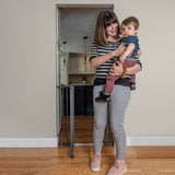 Extra Tall Decor Safety Gate, Openings 28-38.25" Wide, 26" Tall - Gray