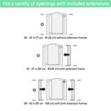 The Doorway 42W Series Pet and Baby Gate, Openings 28"- 42" Wide, 30" Tall - Espresso