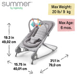 2-in-1 Bouncer & Rocker Duo - Light Gray Tweed