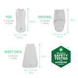 SwaddleMe by Ingenuity Comfort Pack - Size 0-3 Months, Pod, Original Swaddle, Night Sack, 3pk - Mountaineer