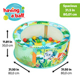 Bright Starts Rowdy Rainforest Stow & Go Ball Pit, 20 Balls, Unisex, 6M+