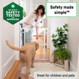 Doorway 48W Series Safety Pet and Baby Gate, openings 29"-48" Wide, 36" Tall - White